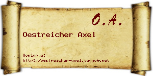 Oestreicher Axel névjegykártya